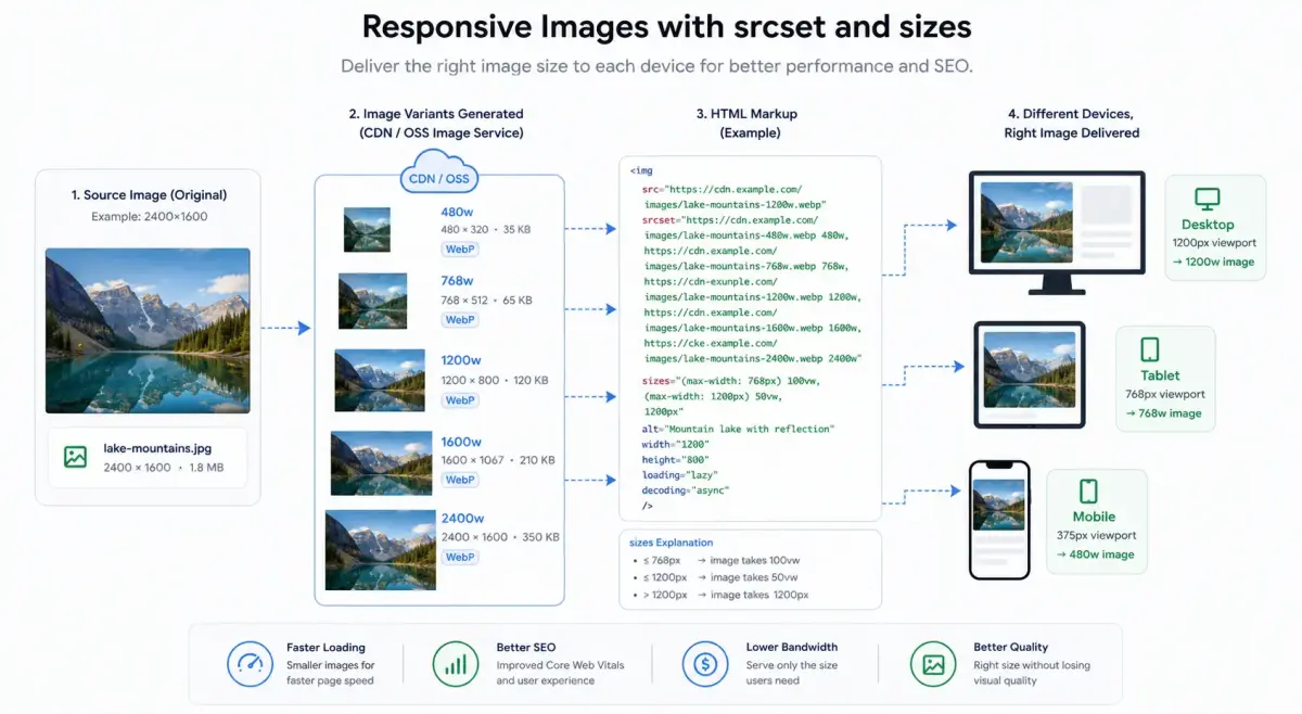 Responsive image diagram Responsive image diagram